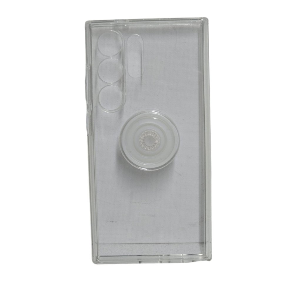 Spigen Samsung Galaxy Ultra 24 phone case clear with pop socket